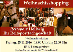 Weihnachtsshopping bei Reitsport Hellwig